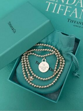 Tiffany Co Return to Tiffany Beyoncé Beaded Chain Necklace in Sterling Silver